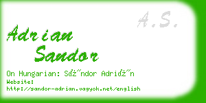 adrian sandor business card